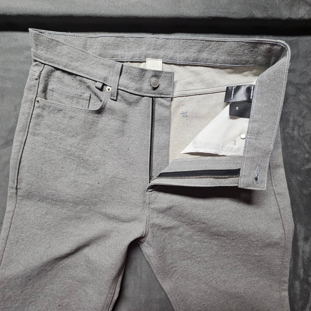EZR Brand Men's Grey Organic Cotton Denim Jeans Made in Italy Size 34 NWT $595